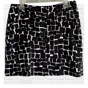 Jamie Sadock Women’s 10 Golf Skort Black White Geometric Pattern Athleisure Wear